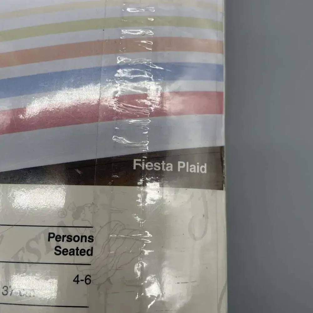 NOS Vintage Fiesta Tablecloth 60 x 102 Oblong Plaid Deadstock NIP
